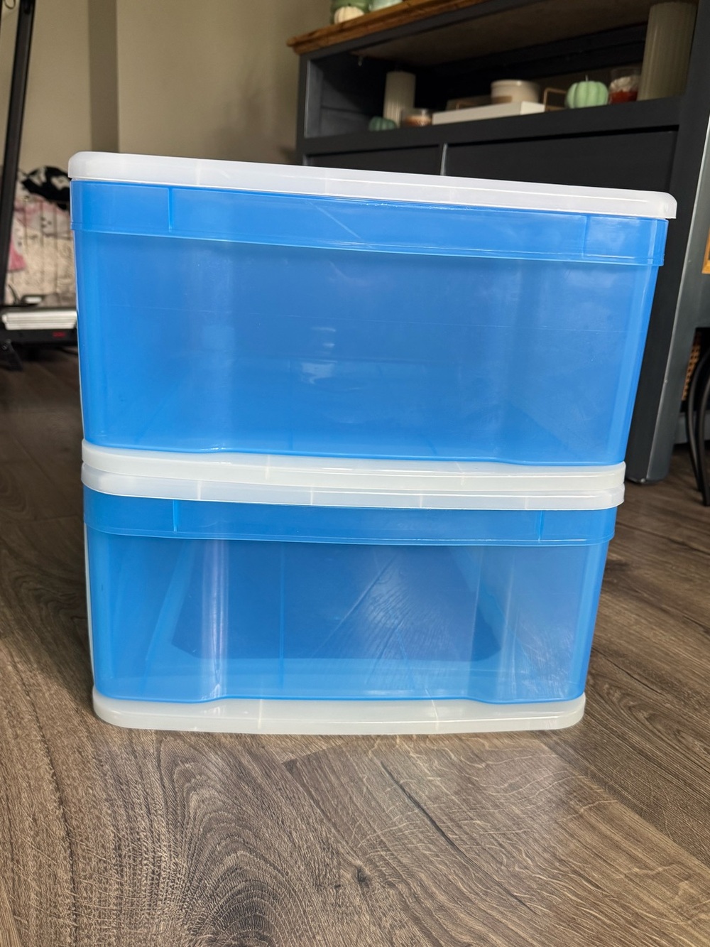 IRIS 2-Tier Stackable Plastic Drawer Storage Tower